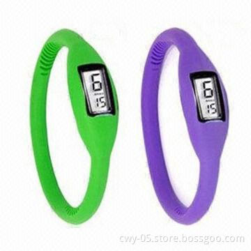 Candy color movement anion silicone watches, various colors are available